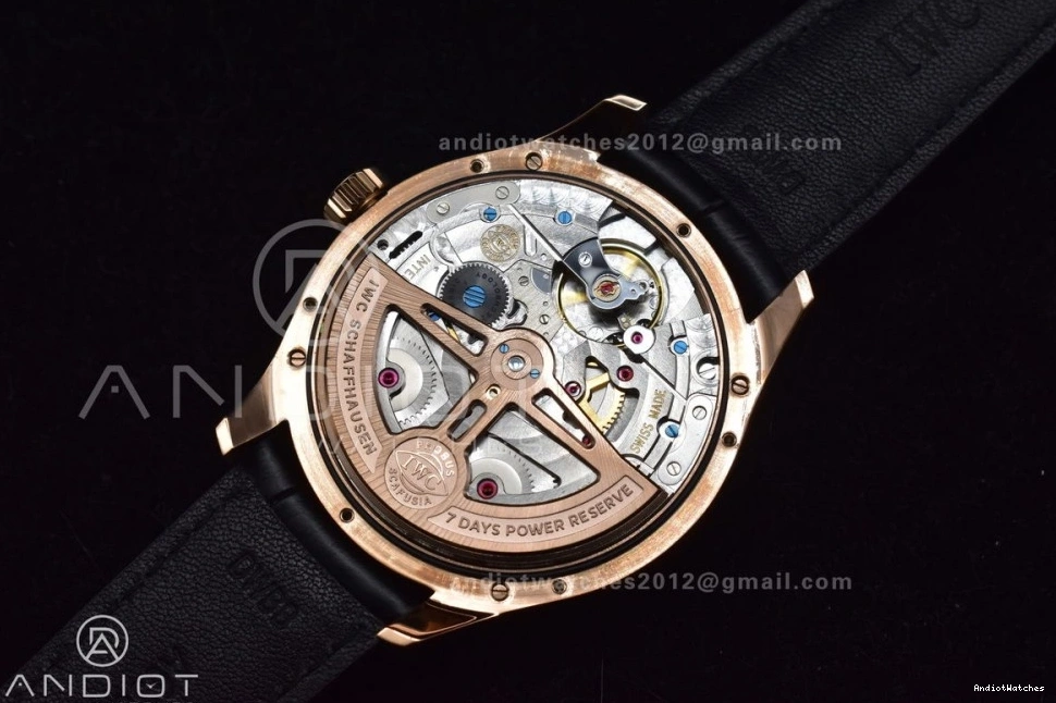 RG 1018 1:1 A52610 Calendar Best Portugieser 5033 Strap on White Black Leather APSF Clone BestValue Perpetual Dial Edition 0912